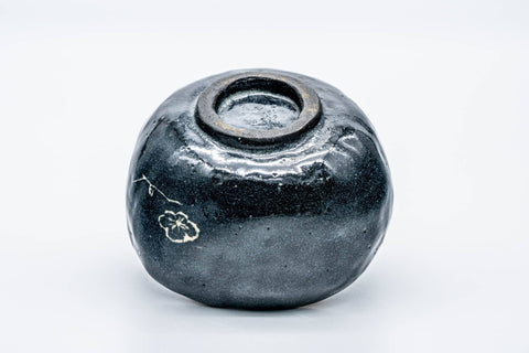 Abstract Hand-built Kuro-raku Chawan