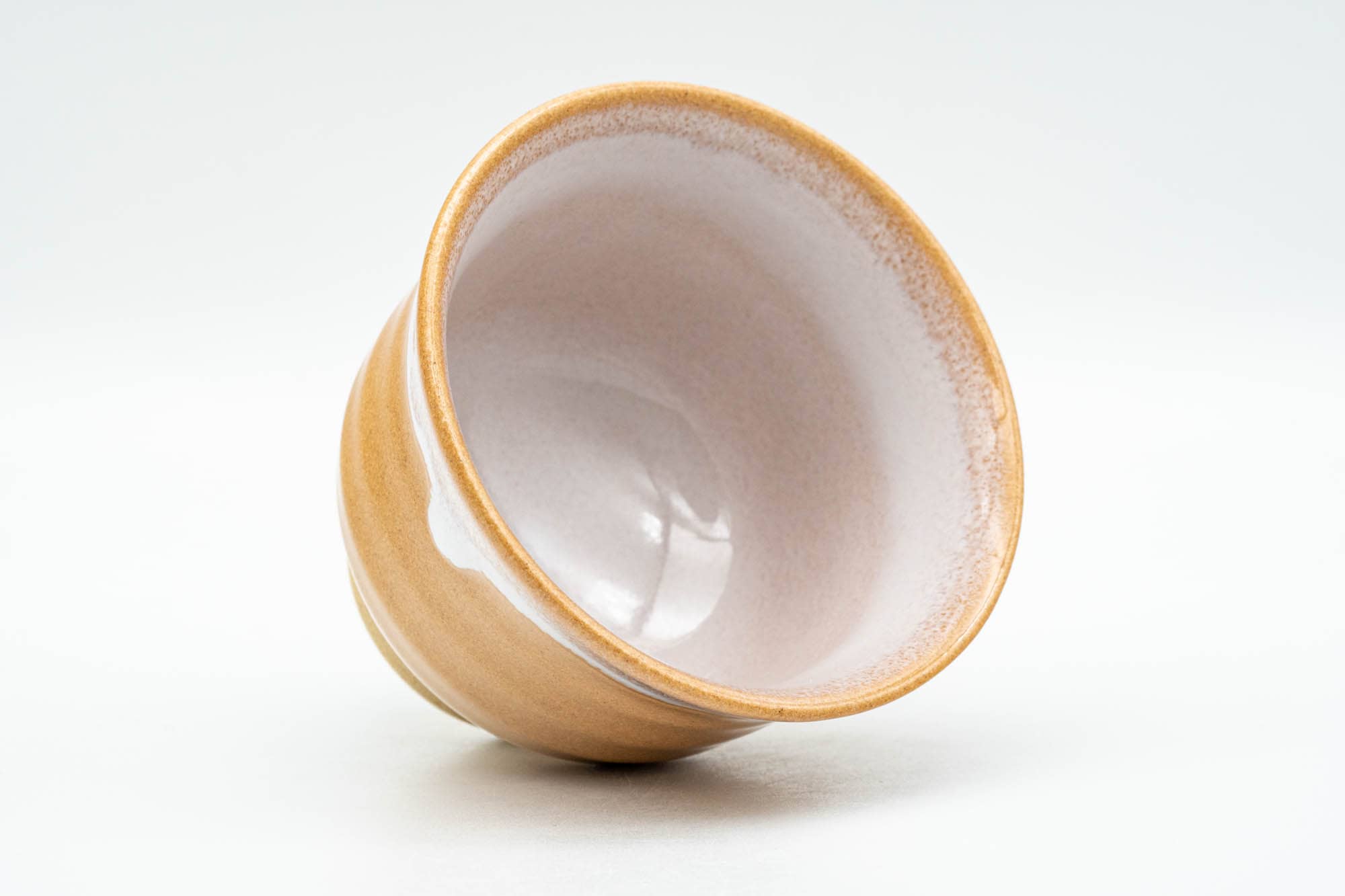 Japanese Teacup - Beige White Inner-Glazed Hagi-yaki Yunomi - 90ml - Tezumi