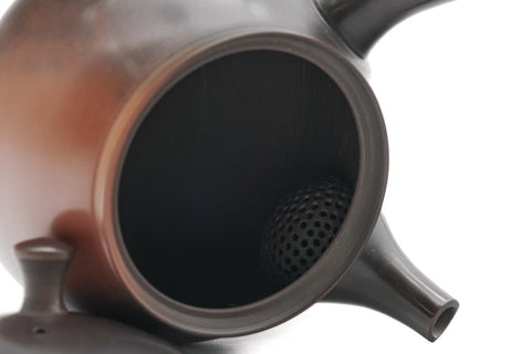 Polished Black Red Yōhen Tokoname Teapot - 180ml