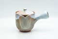 Japanese Tea Set - Beige White Glazed Hagi-yaki Do-ake Kyusu Teapot with 5 Yunomi Teacups - Tezumi