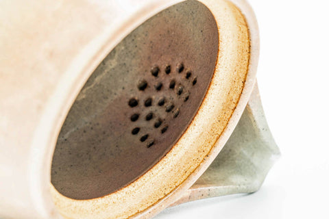 Japanese Kyusu - Beige Pink Gohonte Hagi-yaki Do-ake Teapot - 280ml