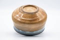 Tezumi — Japanese Kensui - Large Beige White Glazed Hagi-yaki Water Bowl - 700ml — tipped to show the interior