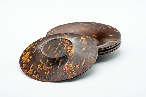 Japanese Chataku - Set of 5 Cherry Bark Sakura Wooden Tea Coasters