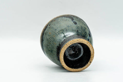 Japanese Teacup - Blue-Green Drip-Glazed Guinomi - 35ml