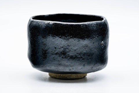 Japanese Matcha Bowl - 松楽窯 Shoraku Kiln - Black Egret Kuro-Raku Chawan - 400ml