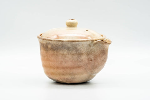 Tezumi — Japanese Houhin - 萩焼 Large Hagi-yaki Ceramic Filter Teapot - 280ml — three-quarter view from the opposite side