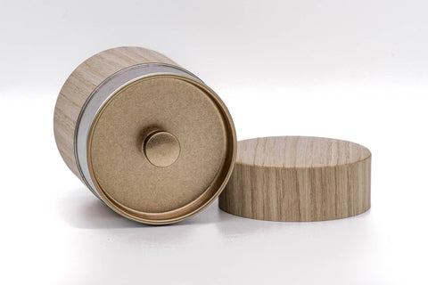 Oak Wood Veneer Tea Canister - 100g