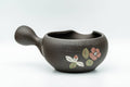 Japanese Yuzamashi - Floral Black Side-Handled Water Cooler - 250ml - Tezumi
