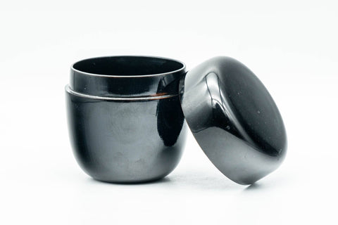 Japanese Natsume - Black Lacquered Wooden Matcha Tea Canister - 100ml - Tezumi