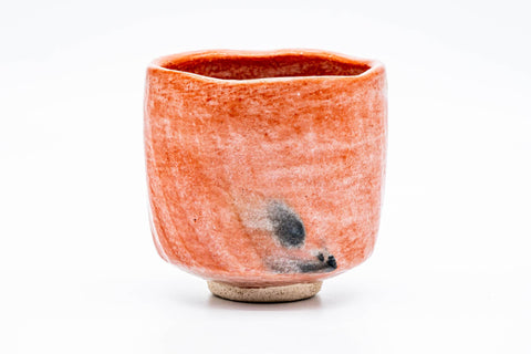 Japanese Matcha Bowl - 平安清楽窯 Heian Seiraku Kiln - Red Yamamichi Aka-raku Winter Chawan - 425ml