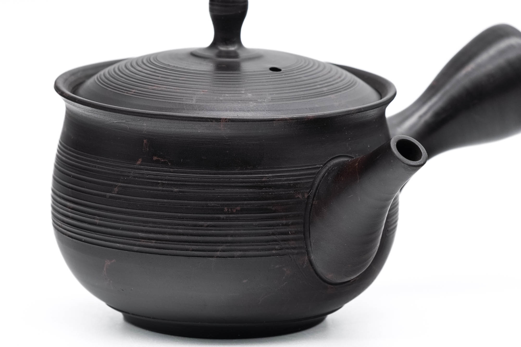 Japanese Kyusu - 玉龍 Gyokuryu Umehara - Benishibori Tokoname-yaki Spiraling Teapot - 220ml