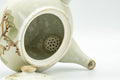 Tezumi — Japanese Kyusu - Beige Foliage Kiyomizu-yaki Debeso Teapot - 300ml — side profile showing the spout and handle