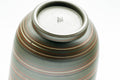 Japanese Teacup - Nerikomi Tokoname-yaki Yunomi - 120ml - closeup of the underside showing the foot