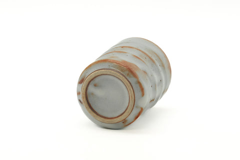 Tezumi — Japanese Teacup - Orange White Glaze Yunomi - 110ml — top-down view of the interior