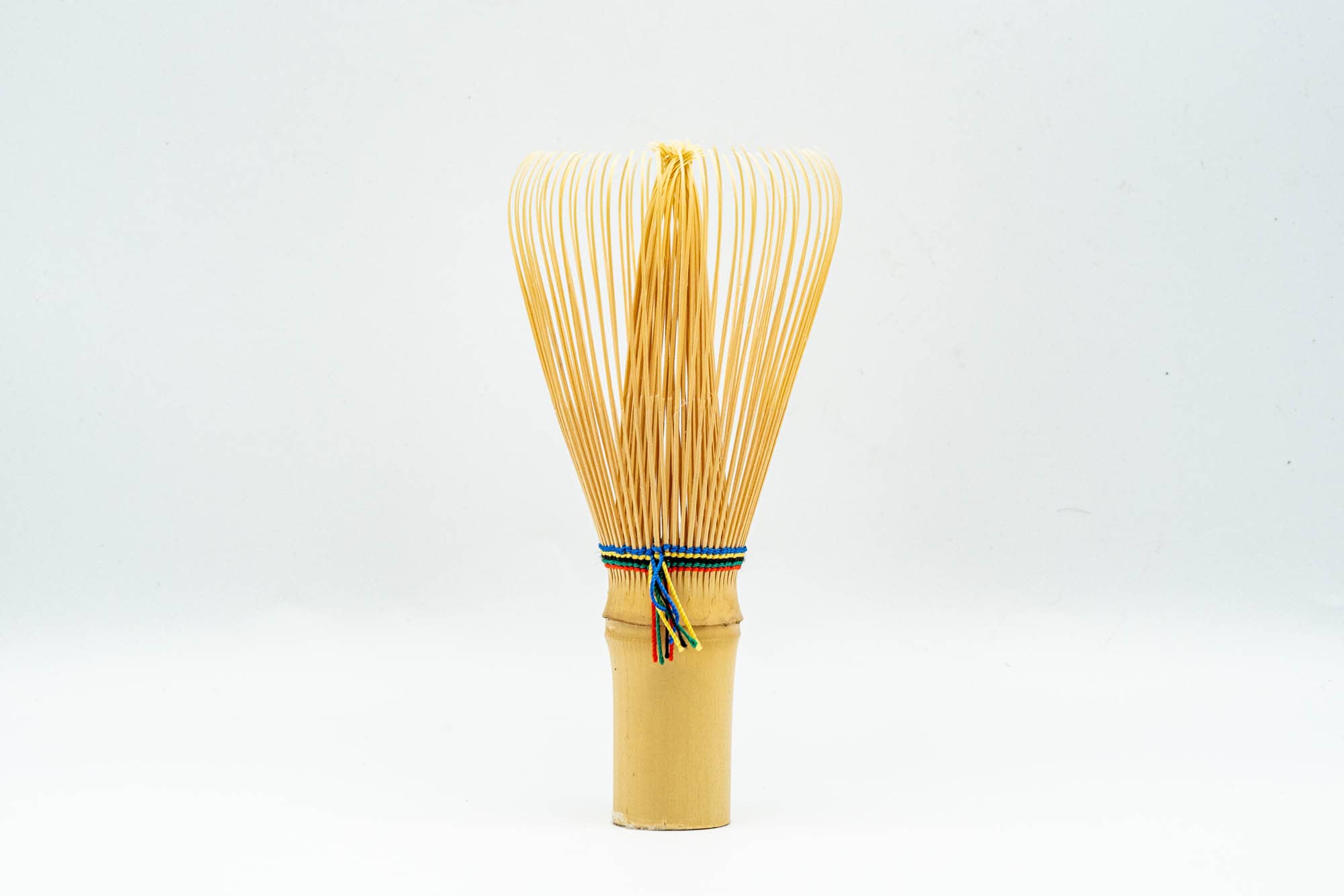 Japanese Chasen - 翠華園 Suikaen - Five-Coloured Shiratake White Bamboo Matcha Whisk - Tezumi