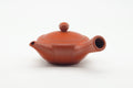 Tezumi — Japanese Kyusu - Smooth Red Shudei Tokoname-yaki Debeso Teapot - 150ml — three-quarter view from the opposite side
