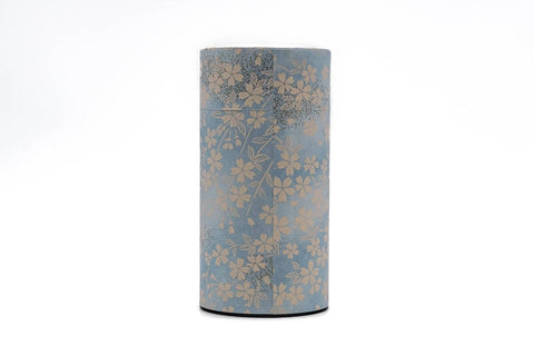 Blue Beige Sakura Washi Tea Canister - 200g