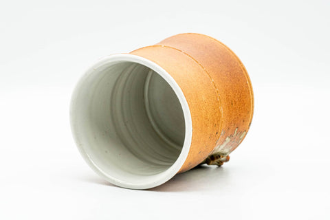 Japanese Teacup - Ash Glazed Bamboo-Shaped Shigaraki-yaki Yunomi - 200ml