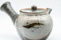 Japanese Kyusu - Bird Grey Karatsu-yaki Debeso Teapot - 350ml - Tezumi