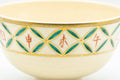 Japanese Matcha Bowl - Beige Green Geometric Kyo-yaki Chawan 200ml - close-up of the geometric lattice pattern