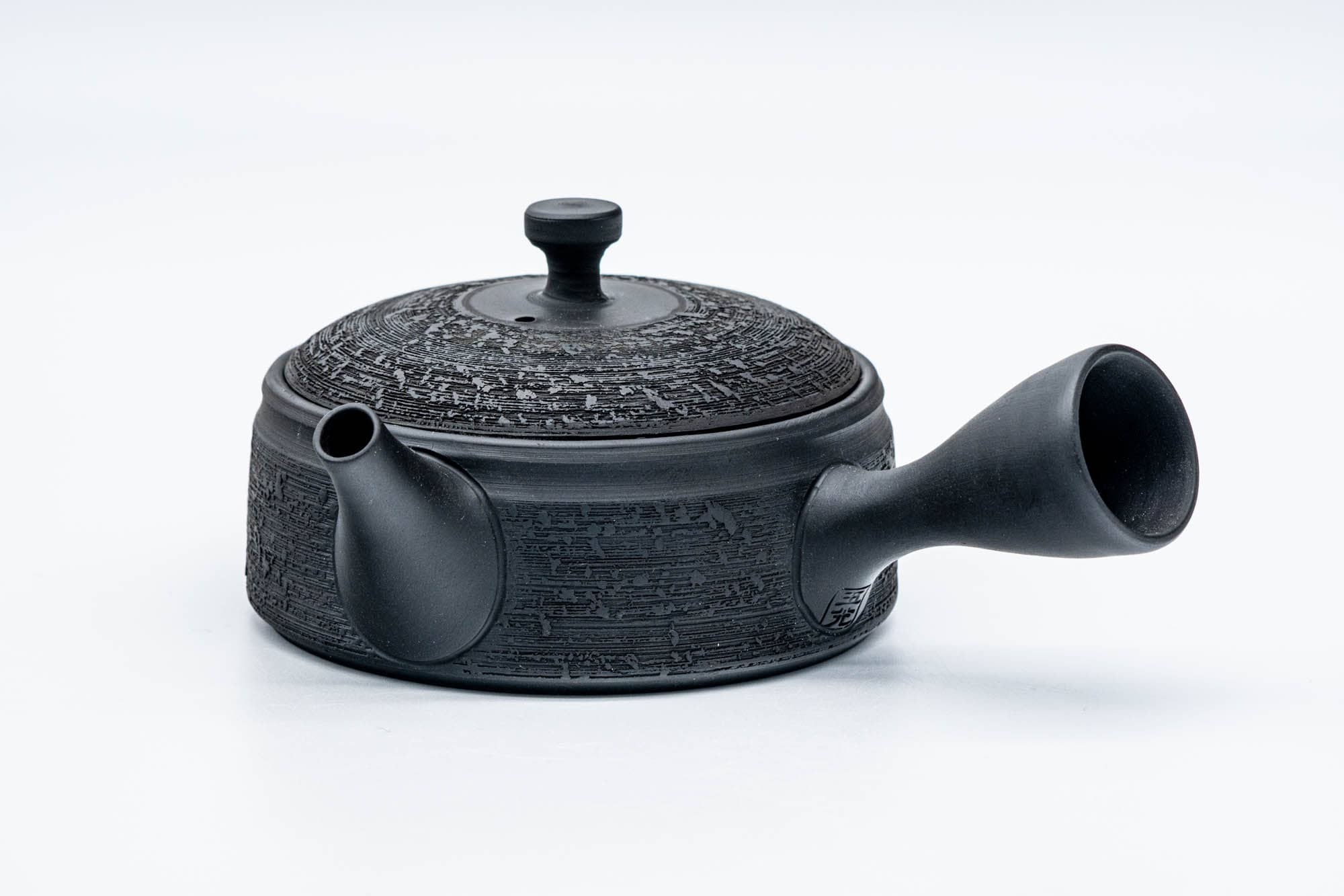 Japanese Kyusu - 玉光 Gyokko Kiln - Flat Matsugawa Kokudei Tokoname-yaki Ceramic Teapot - 140ml