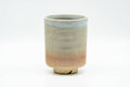 Tezumi — Japanese Teacup - Beige White Glazed Tsutsu-gata Hagi-yaki Yunomi - 140ml — front view