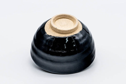 Deep Blue-Black Glazed Mino-yaki Chawan