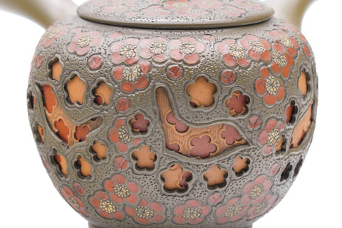 Plum Blossom Layered Tokoname Teapot - 200ml