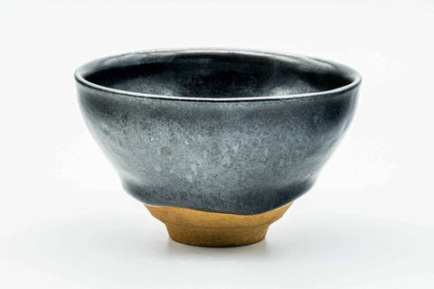 Japanese Matcha Bowl - Black Metallic Drip-Glazed Ido-gata Chawan - 200ml