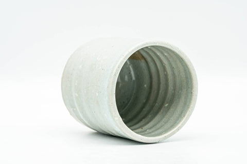 Japanese Teacup - Beige White Glazed Hagi-yaki Tsutsu-gata Yunomi - 140ml