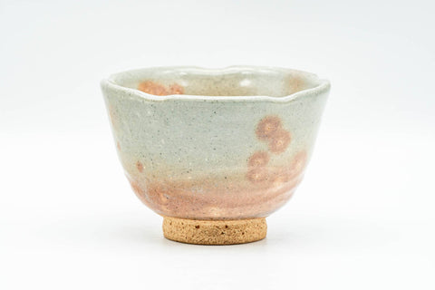 Japanese Teacup - 天鵬山 Tsubaki Kiln - Beige Pink Gohonte Hagi-yaki Yunomi - 100ml