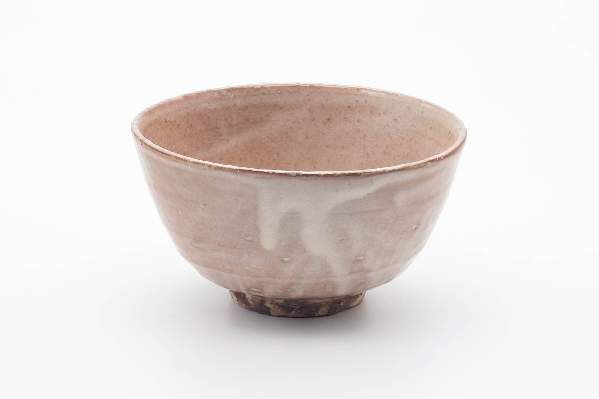 Japanese Matcha Bowl - Beige Milky Drip-Glazed Hagi-yaki Chawan - 350ml