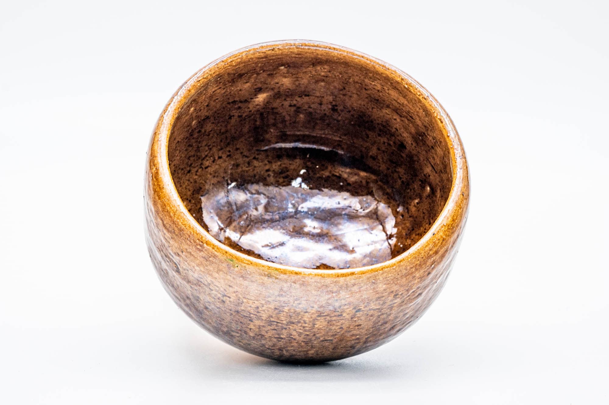 Japanese Matcha Bowl - 宗楽窯 Souraku Kiln - Caramel Candy Glazed Raku-yaki Chawan - 500ml