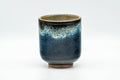 Tezumi — Japanese Teacup - Black and Blue Glazed Tsutsu-gata Yunomi - 140ml — front view