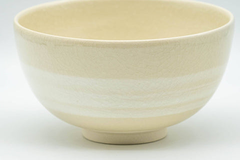 Japanese Matcha Bowl - Beige Hakeme Kyo-yaki Chawan - 300ml