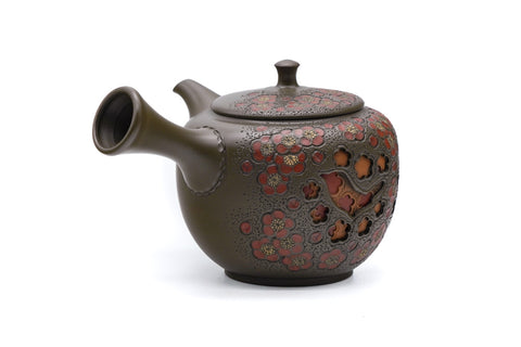 Plum Blossom Layered Tokoname Teapot - 200ml