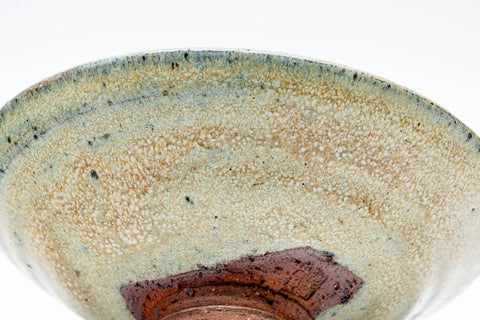 Japanese Matcha Bowl - Beige Blue Summer Chawan - 100ml