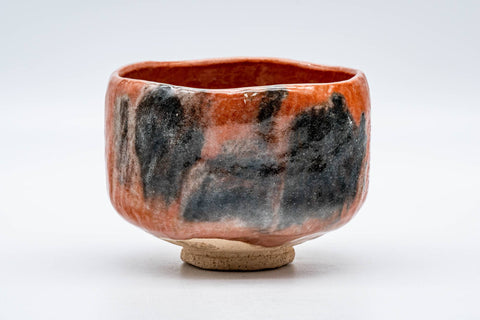 Japanese Matcha Bowl - 松楽窯 Shoraku Kiln - Black Red Aku-Raku Yamamichi Chawan - 350ml