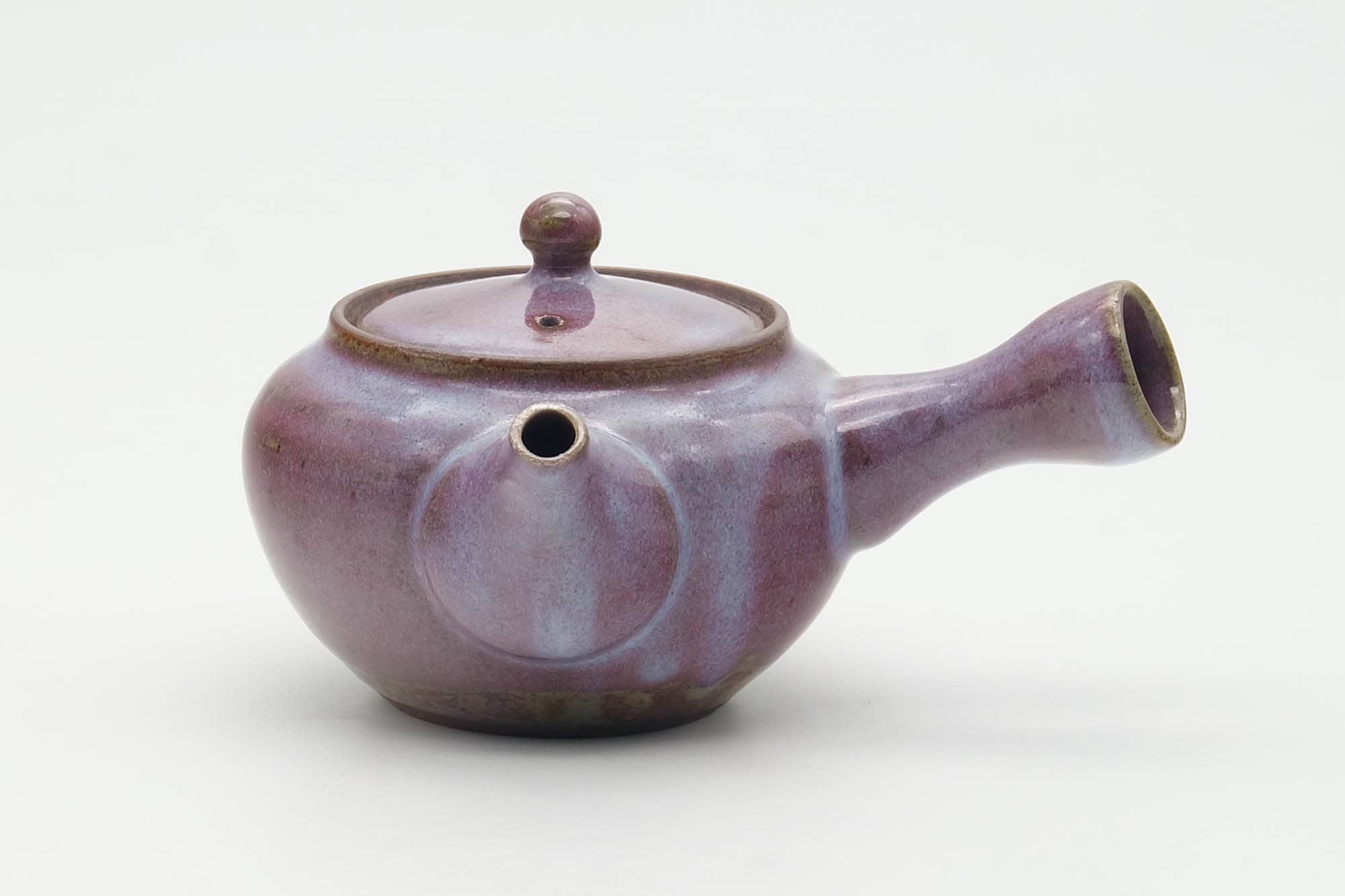 Japanese Kyusu - Purple Milky Glazed Ceramic Filter Teapot - 200ml