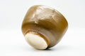 Tezumi — Japanese Matcha Bowl - Brown Glazed Hantsutsu-gata Chawan - 350ml — top-down view of the interior