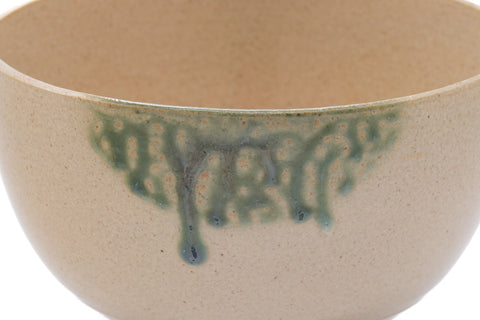 Japanese Matcha Bowl - Beige Camellias Chawan - 400ml