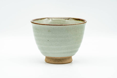 Japanese Teacup - Green Celadon Glazed Spiraling Yunomi - 140ml