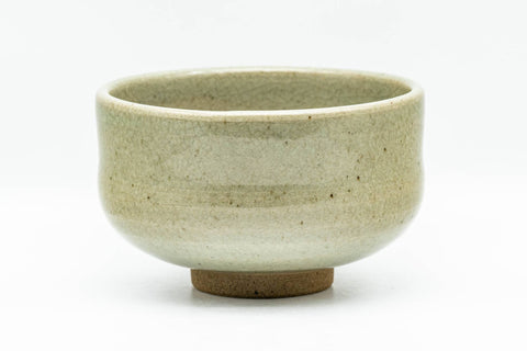 Tezumi — Japanese Matcha Bowl - Sage Celadon Glazed Abstract Chawan - 400ml — front view from another angle