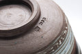 Tezumi — Japanese Matcha Bowl - Brown Green Hakeme White Glazed Chawan - 300ml — closeup of the glaze