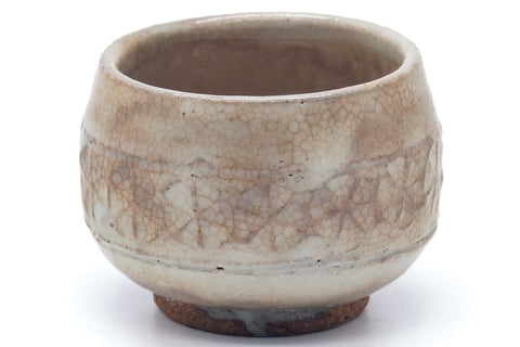 Japanese Teacups - Pair of Beige Hagi Guinomi - 50ml