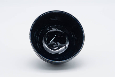 Deep Blue-Black Glazed Mino-yaki Chawan