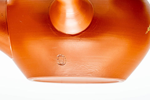 Japanese Tea Set - Floral Tokoname-yaki Kyusu Teapot with 4 Inner-Glazed Yunomi Teacups