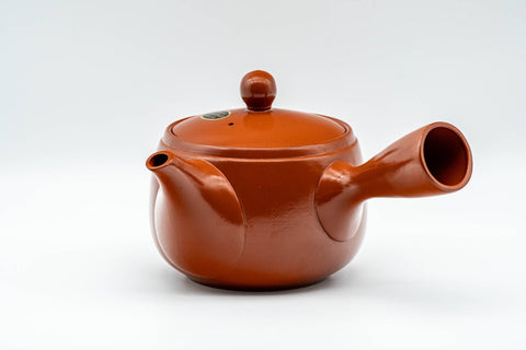 Japanese Kyusu - Calligraphy Engraved Tokoname-yaki Mesh Teapot - 300ml - Tezumi