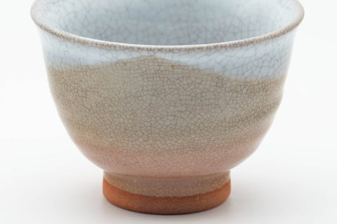 Japanese Teacup - Beige White Glazed Hagi-yaki Yunomi - 130ml