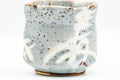 Japanese Teacup - Blue White Shino Glazed Mino-yaki Yunomi - 160ml - front view